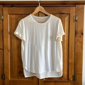 Vince S/P silk and cashmere blend white T-shirt.